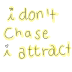 I don’t chase I attract 3d render of a symbol made of many spheres