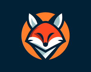 Colorful fox logo design icon symbol vector illustration