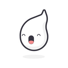 Cute Cartoon ghost Flying Halloween illustration