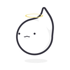 Cute Cartoon ghost Flying Halloween illustration