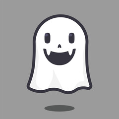Cute Cartoon ghost Flying Halloween illustration