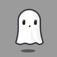 Cute Cartoon ghost Flying Halloween illustration