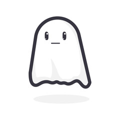 Cute Cartoon ghost Flying Halloween illustration