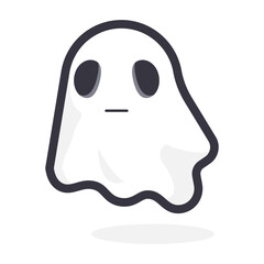 Cute Cartoon ghost Flying Halloween illustration