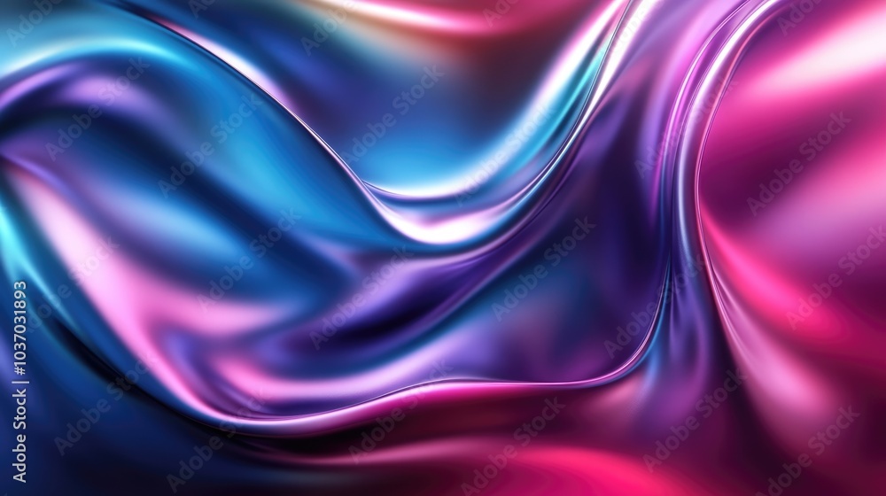 Poster futuristic wave design. abstract modern background with metallic gradient