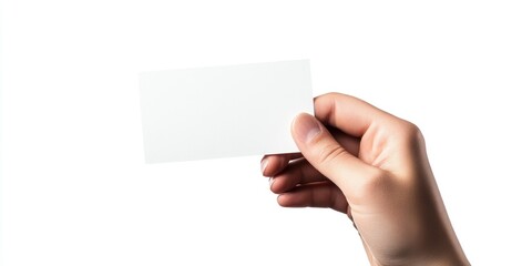 Obraz premium Man Holding Two Blank Tickets - Mockup Template for Business Identity Design