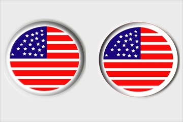 american flag button