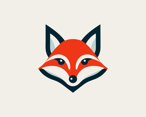 Obraz premium Colorful fox logo design icon symbol vector illustration