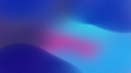 Blue abstract freeform gradient noise blur defocused grainy background copy space