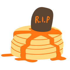 Halloween Pancake hand drawn