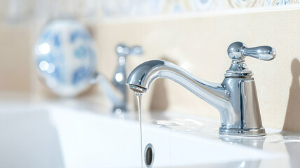 Close-up of a leaking faucet dripping water onto a white porcelain sink, highlighting the urgency of fixing a product issue