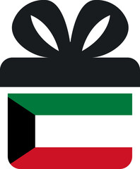 Kuwait Flag on Gift Icon