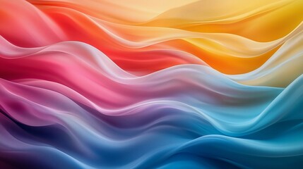 Fototapeta premium Vibrant Abstract Waves in Bright Colors - Seamless Gradient Flow