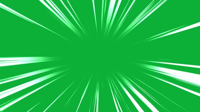 Anime mangga style comic speed line background animation on green screen, flash action, concentrated lines. Blast zap lightning bolt explosion excitement abstract background, Posters, Banner Samples
