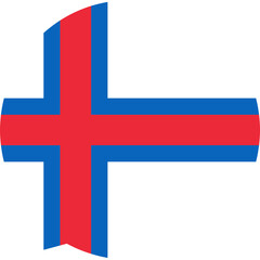 Obraz premium Chat Icon on Faroe Island Flag