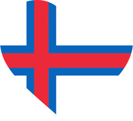 Obraz premium Heart Icon on Faroe Island Flag