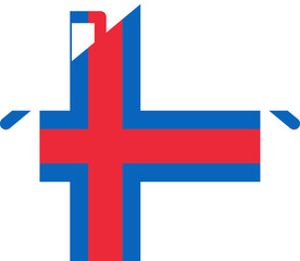 Obraz premium Home Shape Of Icon Faroe Island Flag