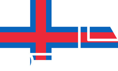 Obraz premium Truck Icon of Faroe Island Flag
