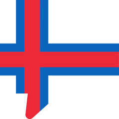 Naklejka premium Chat Icon of Faroe Island Flag