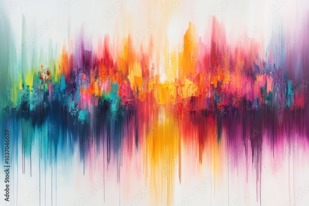 Poster colorful abstract artwork with vibrant hues creating a dynamic visual experience