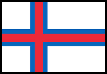 Obraz premium Faroe Island Flag rectangle Icon