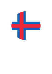 Faroe Island flag on badge bag