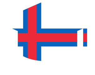 Obraz premium Faroe Island flag on Degree Cap Icon