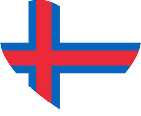 Obraz premium Heart Icon inside Faroe Island Flag