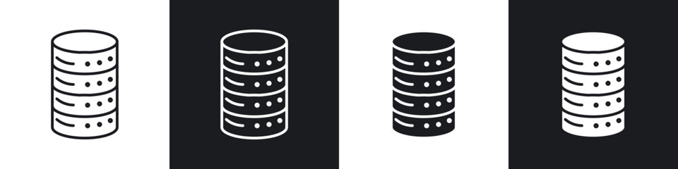 Database icon vector isolated.