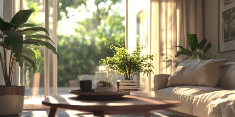 Fototapeta premium Contemporary Living Room Scene