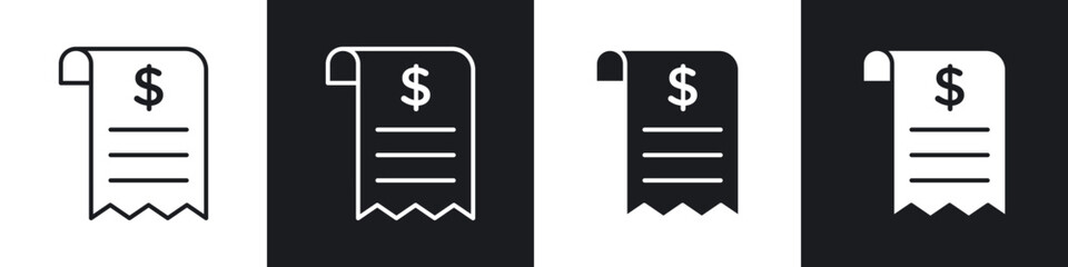 Invoice icon vector isolated.