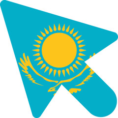Kazakhstan Flag On Curser