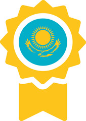Kazakhstan flag on badge bag