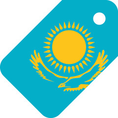 Kazakhstan Flag on Price Tag