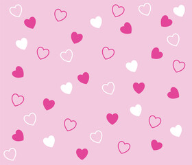 seamless pattern with hearts for valentines day