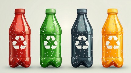 Minimalist recycling symbols collection for clean and impactful environmental graphics.Generative AI.クリーンでインパクトのある環境グラフィックスのためのミニマリストリサイクルシンボルコレクション