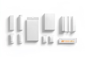 White product packaging mockup set