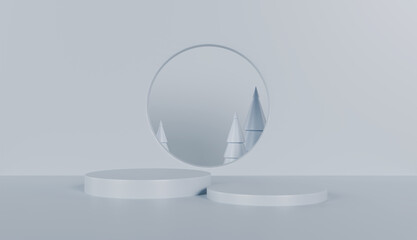 Crystal-clear water, gracefully contained within a minimalist glass, decoration for holiday card