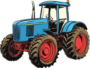 Obraz premium tractor vector illustration