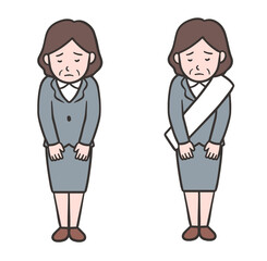 選挙で落選してお詫びをする女性