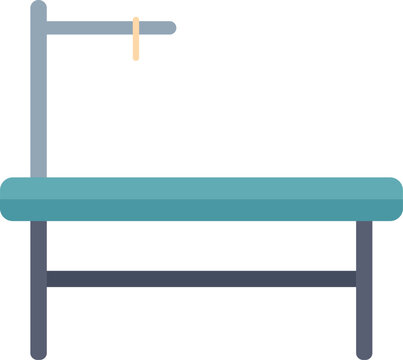 recommend clip art: Medical examination table isolated on white background, medical furniture, hospital bed, vector illustration in flat style