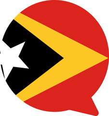Timor-Leste Falg on Chat Icon
