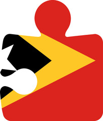 Timor-Leste flag on Puzzle icon