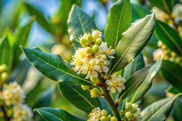 Aerial view of bay tree blossom