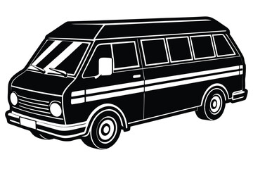  stylized motorvan  vector art