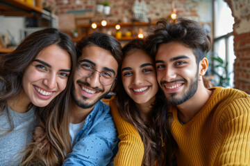 Portrait of young people of Indian ethnicity with smiling faces