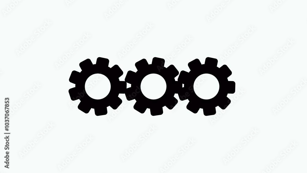Aufkleber a frame same two setting icon animation background. neon glow double setting icon looping. digital i