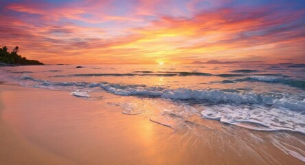 sunset over the sea