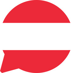 Chat Icon on Austria Flag
