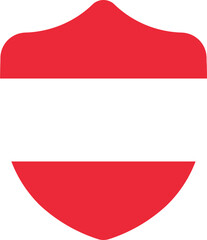 Shield Shape of Austria Flag